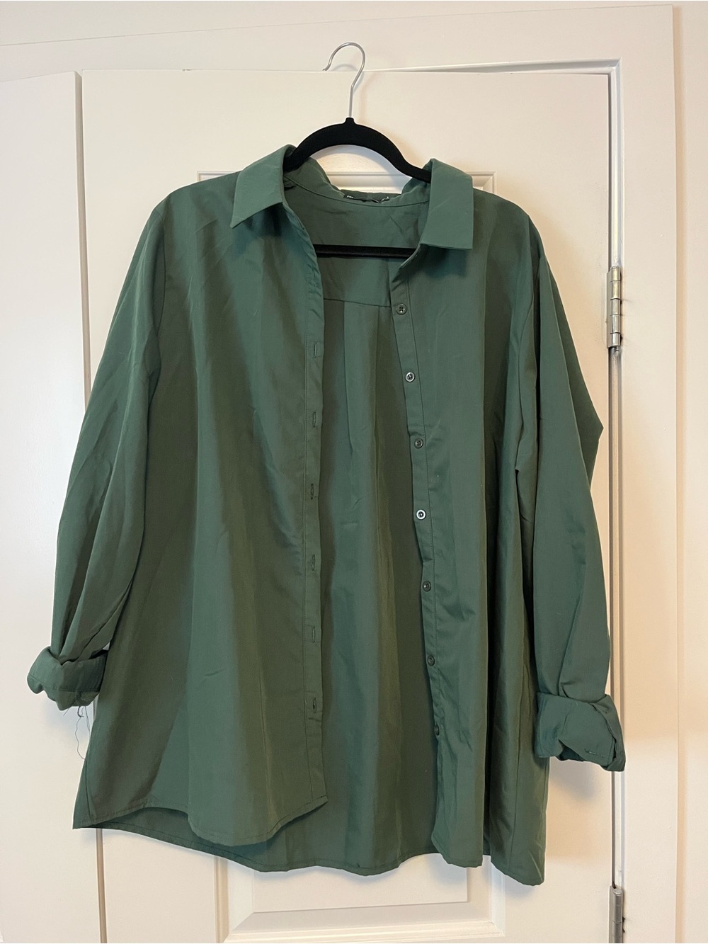 PrettyLittleThing Men's Oversized Button-Down Shirt - Green